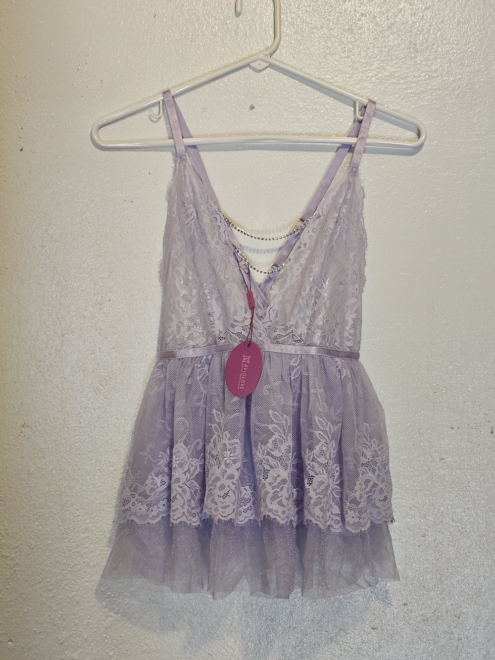 Lavender Lace Lingerie with Lace Nwt